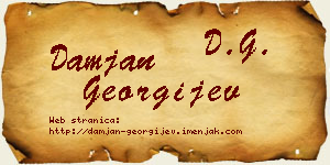 Damjan Georgijev vizit kartica